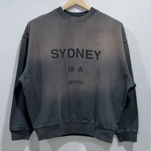 Anine Bing Gray Crewneck Sweatshirt Jaci Sydney Is A Myth Distressed Gray